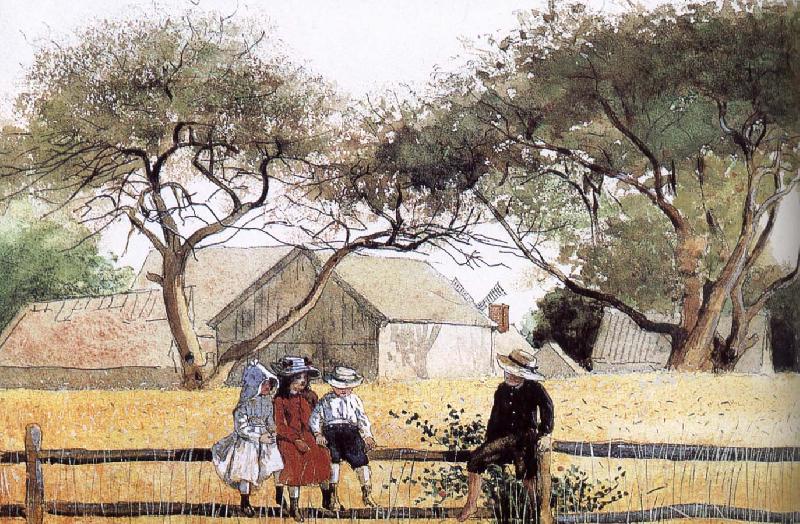 Winslow Homer Children on the wall oil painting picture